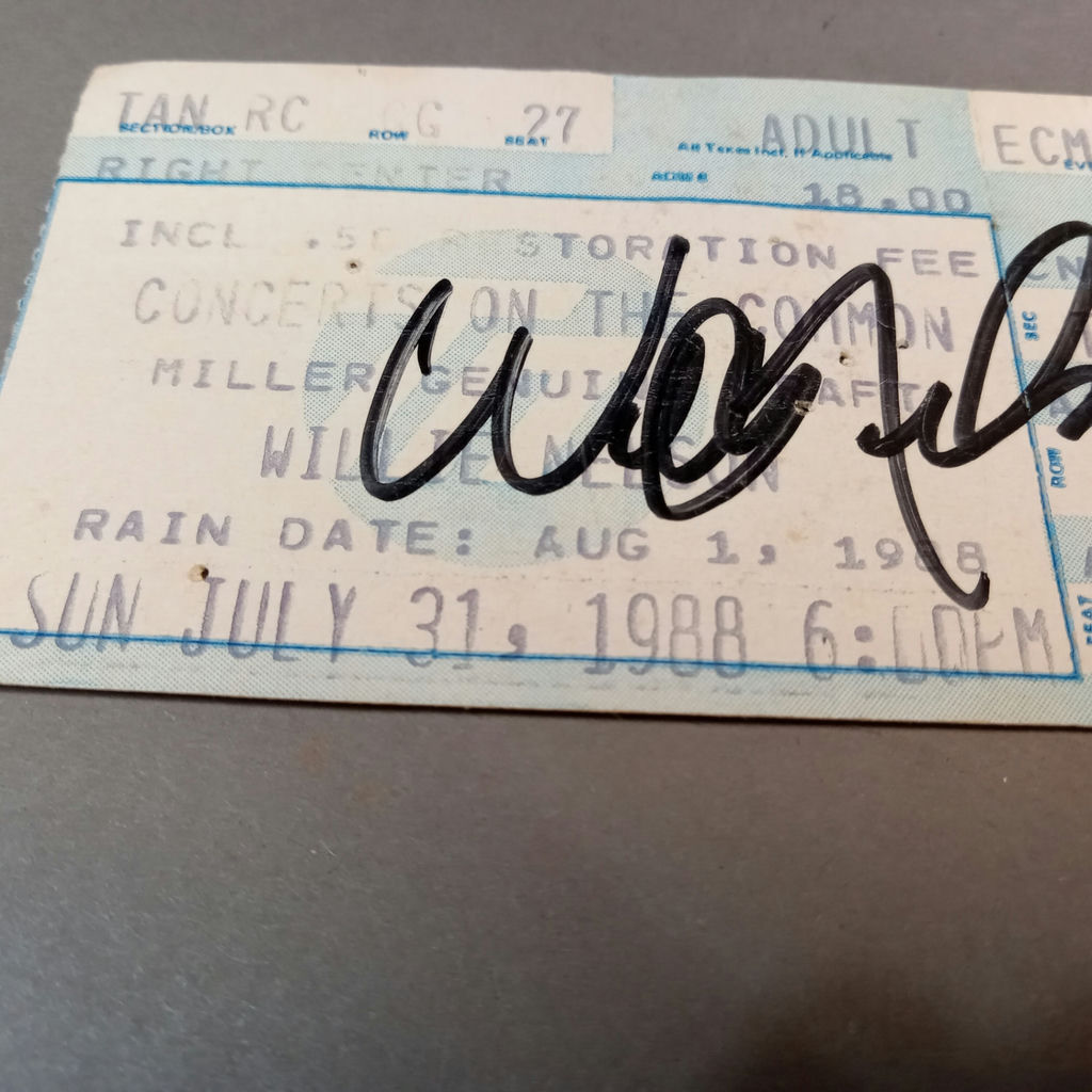 Willie Nelson Autographed Ticket Stub - July 31 1988 - image 3 of 7