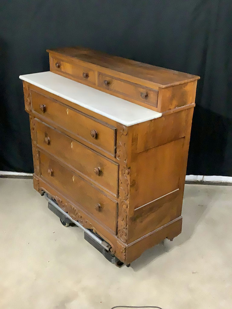 Antique Marble Top Sideboard - image 3 of 10