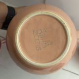 Pink Pastel Ceramics pitcher, gravy boat, teacups and saucers - Including Shenandoah - thumbnail 9 of 9