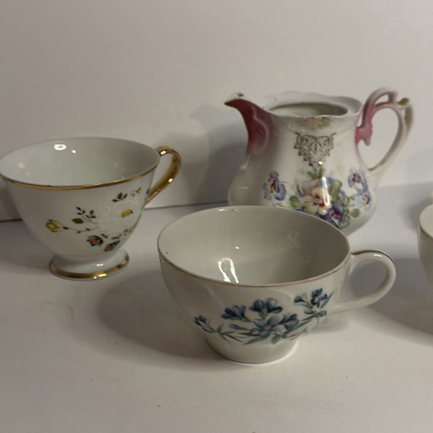 Floral Porcelain Teacup Lot - image 3 of 7