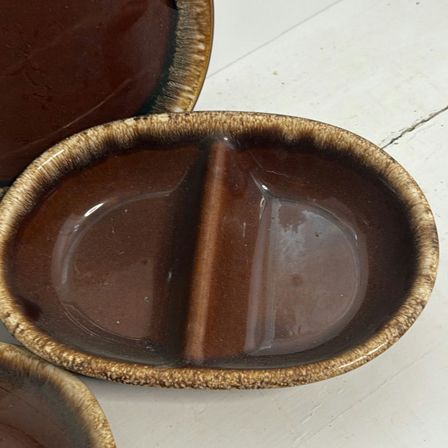 Vintage Brown Drip Glaze Ceramic Serving Pieces Hull and McCoy Included - image 2 of 9