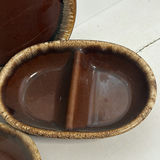 Vintage Brown Drip Glaze Ceramic Serving Pieces Hull and McCoy Included - thumbnail 2 of 9