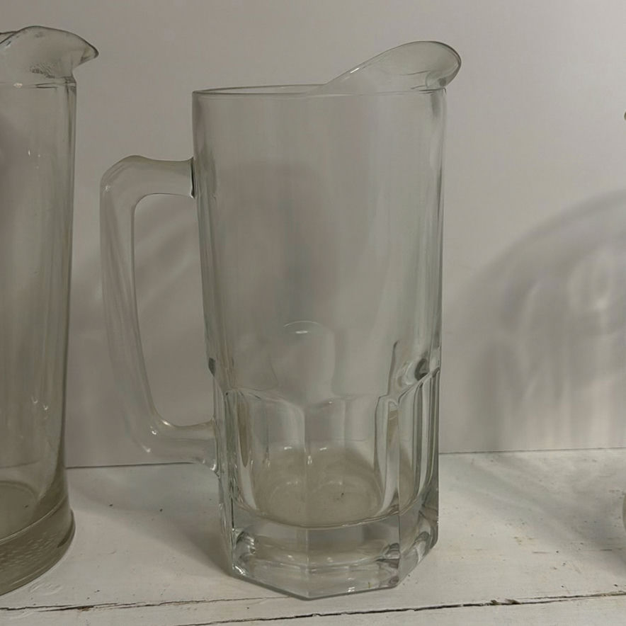 Assorted Clear Glass Vintage Pitchers - image 5 of 6