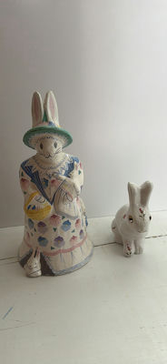 Ceramic Bunny Figurines - Image 1 of 6