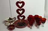 Seeing Red - Assorted Red Glassware and Hoiday Decor Including Fitz and Floyd - thumbnail 1 of 7