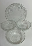 Vintage Clear Glass Plate and Bowls - thumbnail 1 of 3