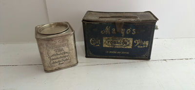 Vintage Metal Storage Tins - Image 1 of 2