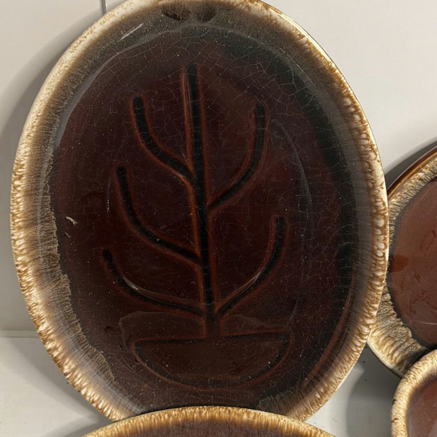 Vintage Brown Drip Glaze Ceramic Serving Pieces Hull and McCoy Included - image 3 of 9