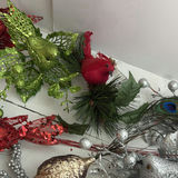 Assorted Glitter Holiday Decor Including Bird Figurines - thumbnail 4 of 5