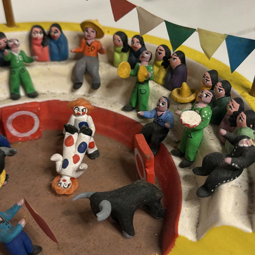 Handmade Plaza de Toros Bullfighting Ring Folk Art - image 3 of 4