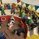 Handmade Plaza de Toros Bullfighting Ring Folk Art - thumbnail 3 of 4