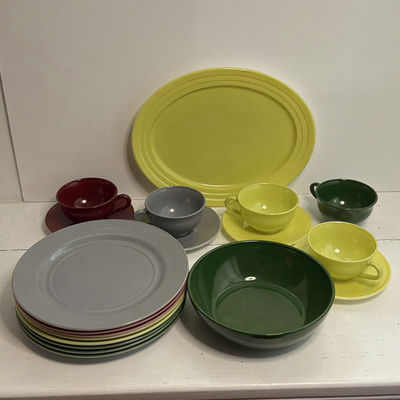 Hazel Atlas Colored Dish Lot Vintage - Image 1 of 5