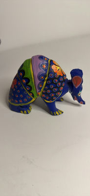 Colorful Armadillo Figurine - Signed Pepe Santiago - Mexican Folk Art - Image 1 of 3