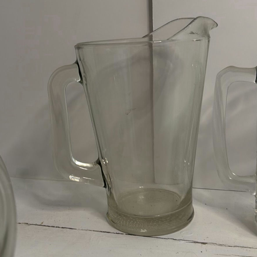Assorted Clear Glass Vintage Pitchers - image 6 of 6