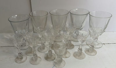 Vintage Clear Glass Stemware - Image 1 of 6