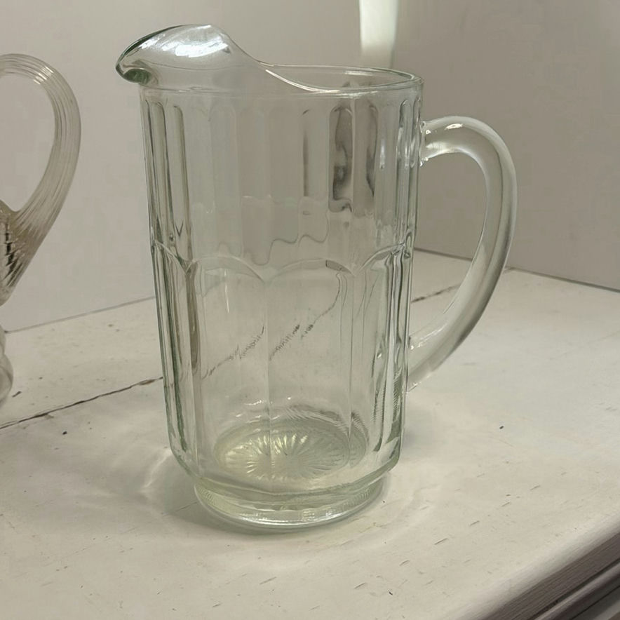 Assorted Clear Glass Vintage Pitchers - image 3 of 6