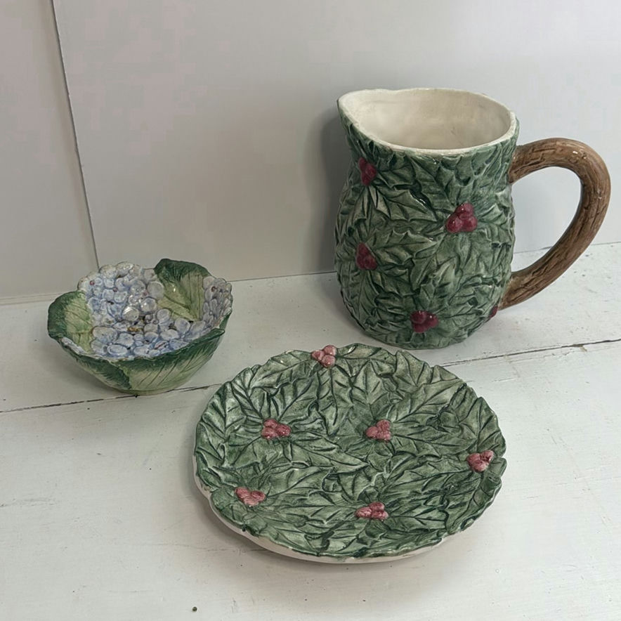 Vintage Embossed Pieces Including Nantucket Christmas Pattern - image 1 of 7