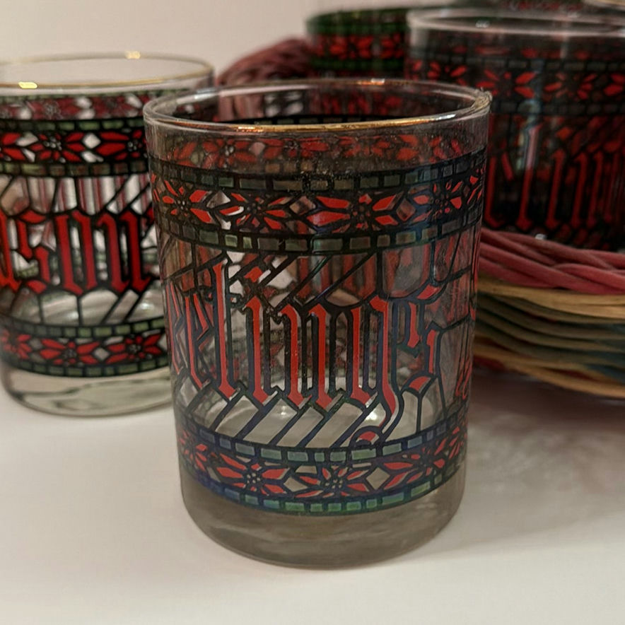 Vintage Holiday Glasses - Houze Glass Company Season's Greetings - image 2 of 3