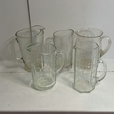 Assorted Clear Glass Vintage Pitchers - Image 1 of 6