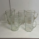 Assorted Clear Glass Vintage Pitchers - thumbnail 1 of 6