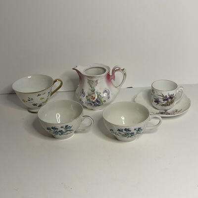 Floral Porcelain Teacup Lot - Image 1 of 7