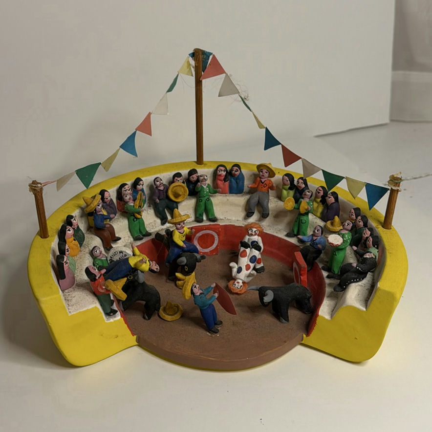 Handmade Plaza de Toros Bullfighting Ring Folk Art - image 1 of 4