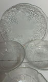 Vintage Clear Glass Plate and Bowls - thumbnail 2 of 3