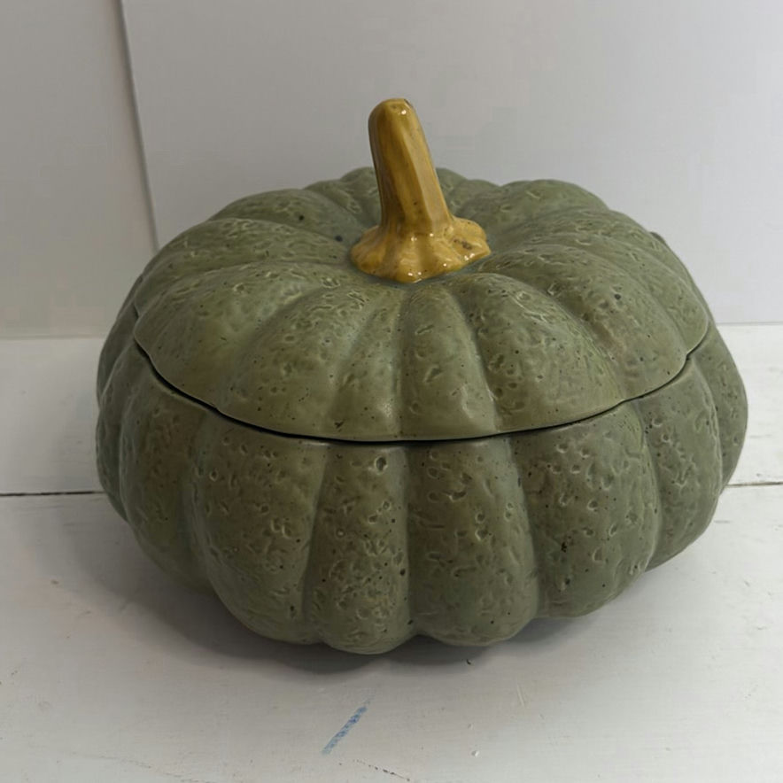 Green Harvest Pumpkin Tureen - Williams Sonoma - image 1 of 3