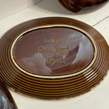 Vintage Brown Drip Glaze Ceramic Serving Pieces Hull and McCoy Included - thumbnail 8 of 9