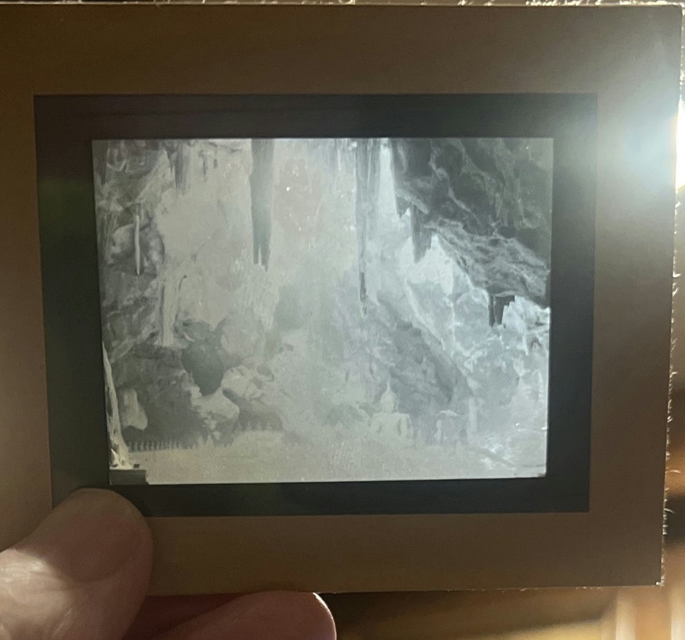 7 Early Magic Lantern Slides Of Voyages To A Buddha Statue In Thailand - image 2 of 4