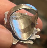 Zuni Micro-mosaic Indian Cheif Silver Ring - thumbnail 4 of 6