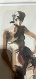 Sexy, Watercolor, Painting, Lingerie Woman In Clip On Hose Fred Pendexter Sheepscot Maine - thumbnail 4 of 7