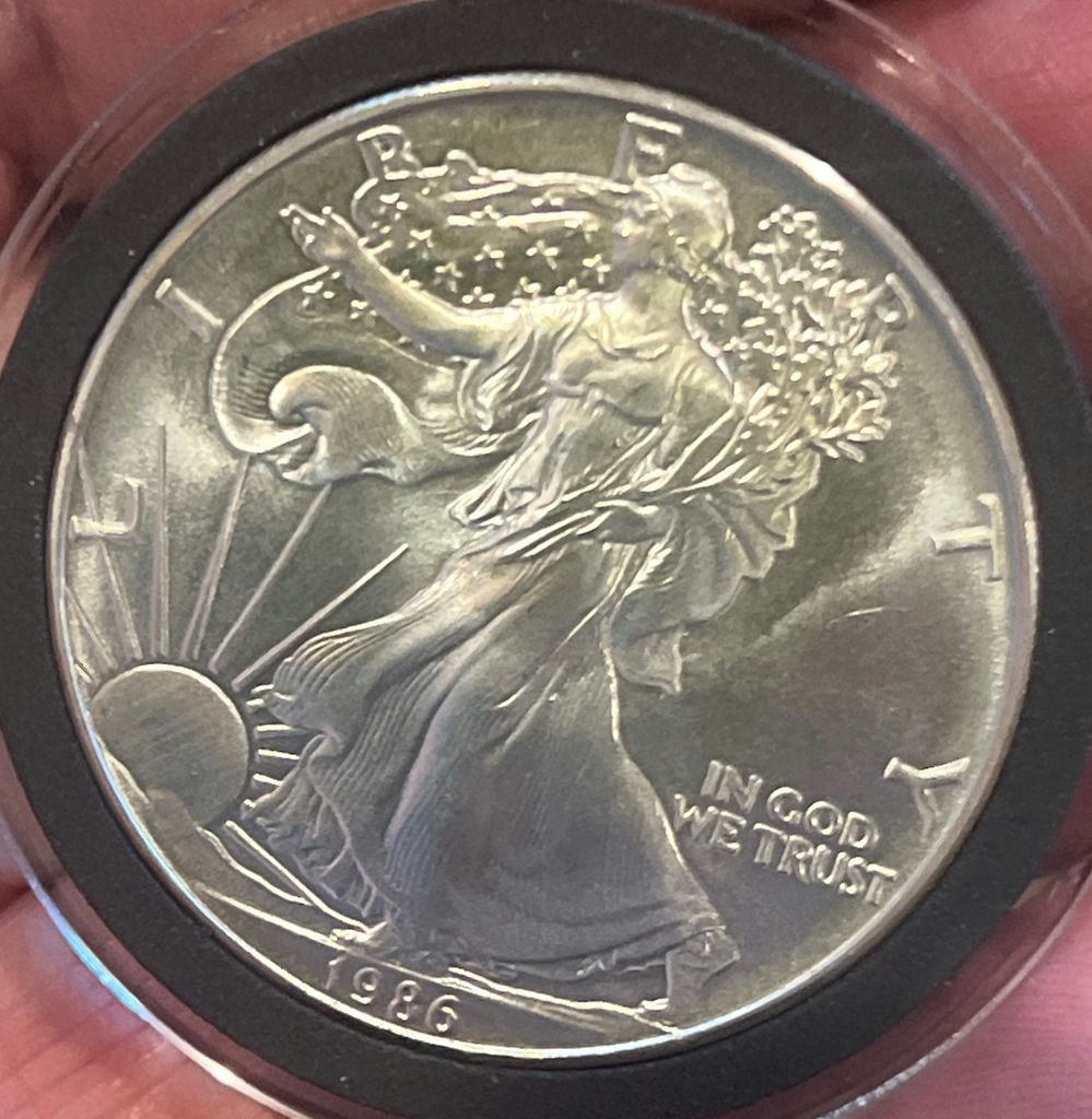 1986 Silver Dollar Uncirculated Silver US - image 1 of 2