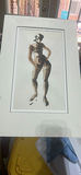Sexy, Watercolor, Painting, Lingerie Woman In Clip On Hose Fred Pendexter Sheepscot Maine - thumbnail 1 of 7