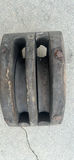 Large Oak Ships Pulley Antique Maine - thumbnail 2 of 4