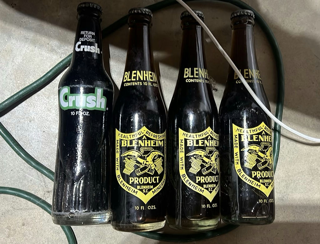Four Bottles Unopened 1980 Circa Blenheim Soda And Crush Soda - image 1 of 11