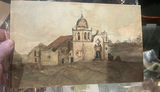 Primitive Watercolor Of Spanish Mission - thumbnail 1 of 5