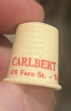 Pair Advertising Mid-century Thimbles Another Steel - thumbnail 2 of 8