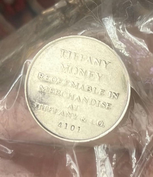 Tiffany $50 Silver Coin Serial Number 4101 28 G Of Sterling Silver - image 1 of 3