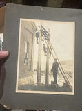 Cabinet Card Photos Men Climbing Poles Mountains Old West - thumbnail 1 of 6