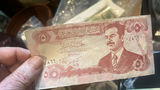 Vintage Bank Of Iraq Paper, Money, Saddam Hussein, And Earlier - thumbnail 8 of 11