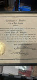 Police, Captain Certificate, City Of Los Angeles For A Long Time, Service And Appreciation - thumbnail 2 of 4