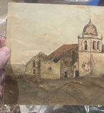 Primitive Watercolor Of Spanish Mission - thumbnail 4 of 5