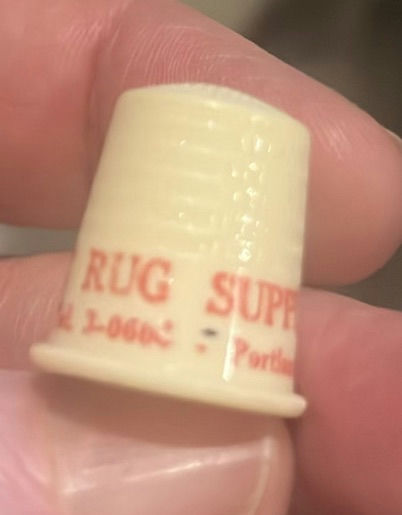 Pair Advertising Mid-century Thimbles Another Steel - image 3 of 8
