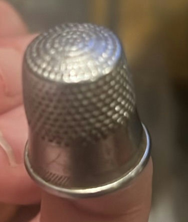 Pair Advertising Mid-century Thimbles Another Steel - image 7 of 8
