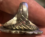 Zuni Micro-mosaic Indian Cheif Silver Ring - thumbnail 5 of 6