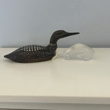 Hand-Carved Loon by RON SADLER & MATS JONASSON Crystal Sculpture - thumbnail 1 of 14