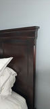 Dark Wood Queen Bed Frame with Mattress/Boxspring - thumbnail 10 of 12