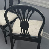 2 Black Wooden Accent Chairs - thumbnail 13 of 15