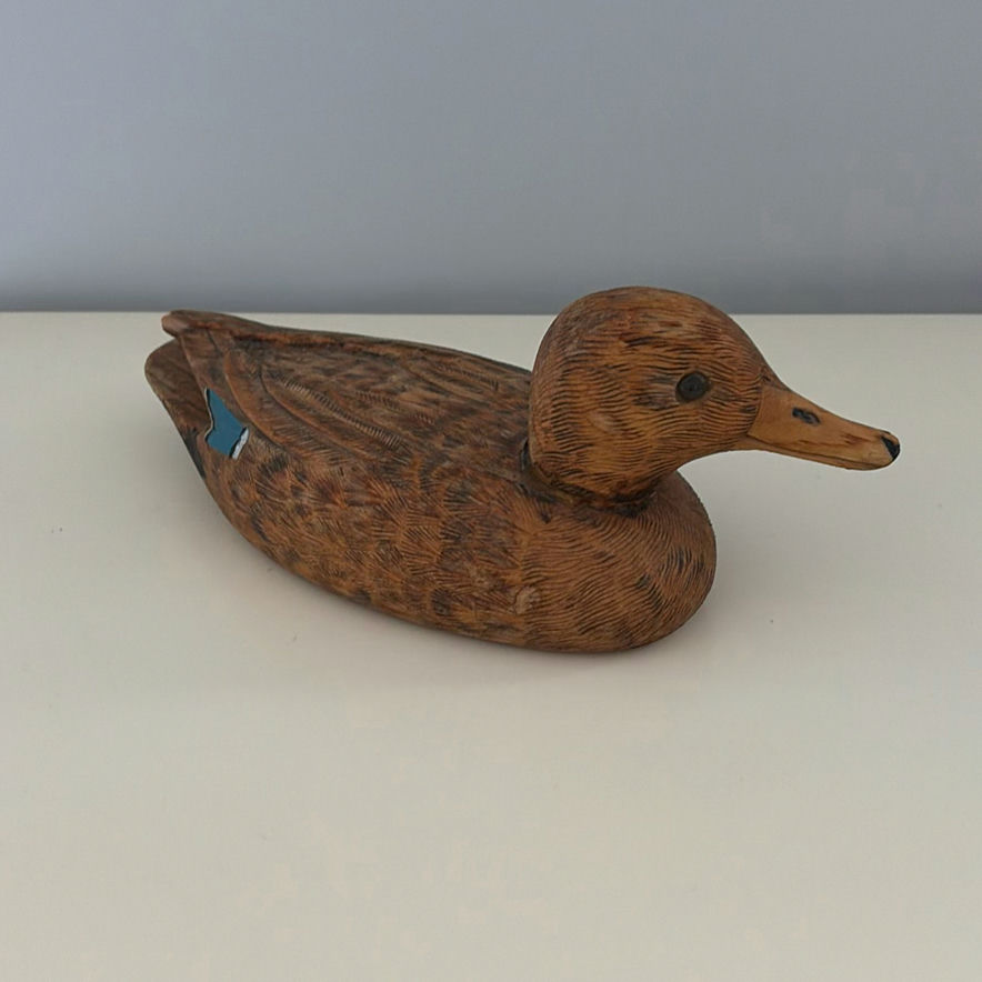 Carved Duck Decoy and Seal Figurine - image 9 of 11